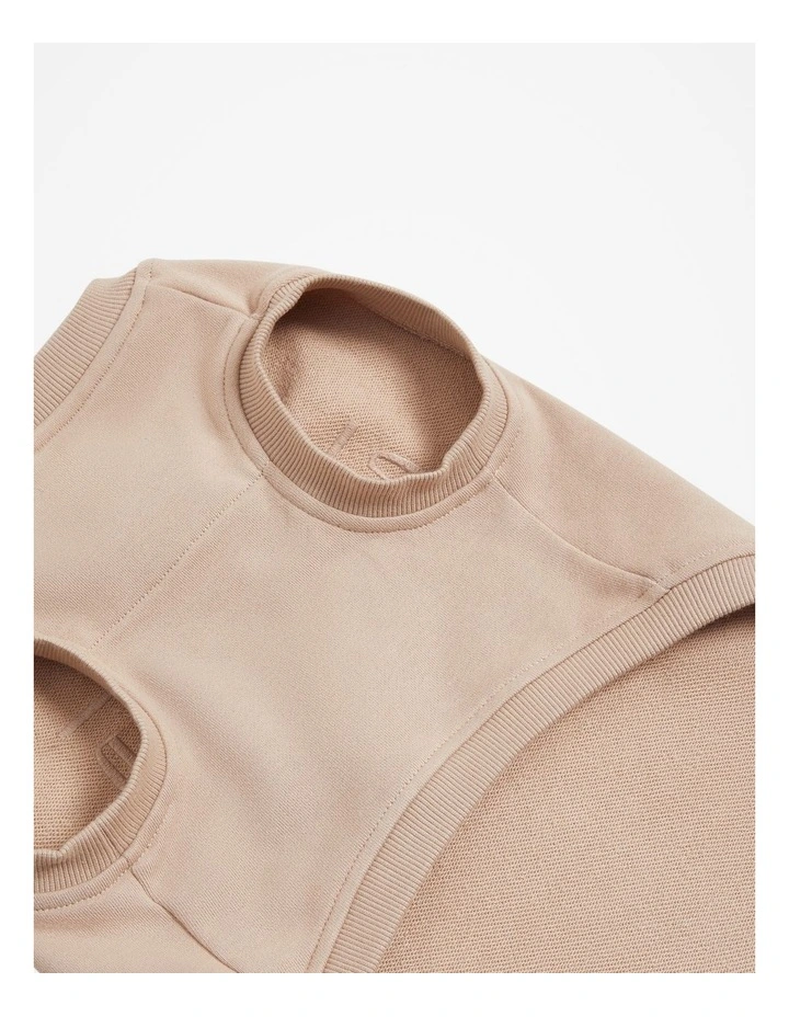 Enzo Australian Cotton Heritage Sweat in Cobblestone