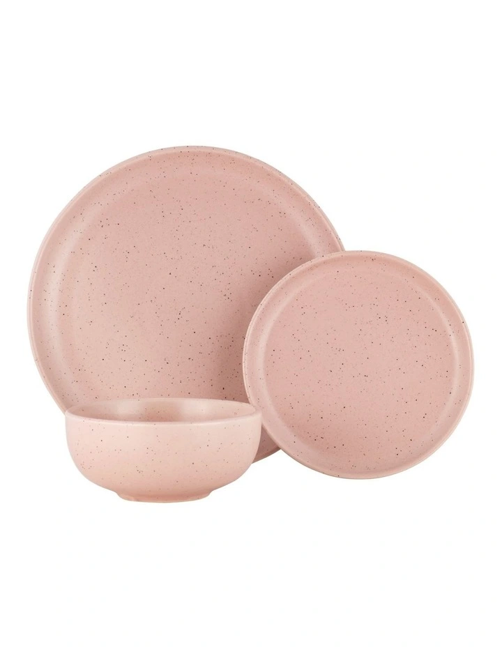 Palette Dinner Set Speckle Gift Boxed 12 Piece in Pink