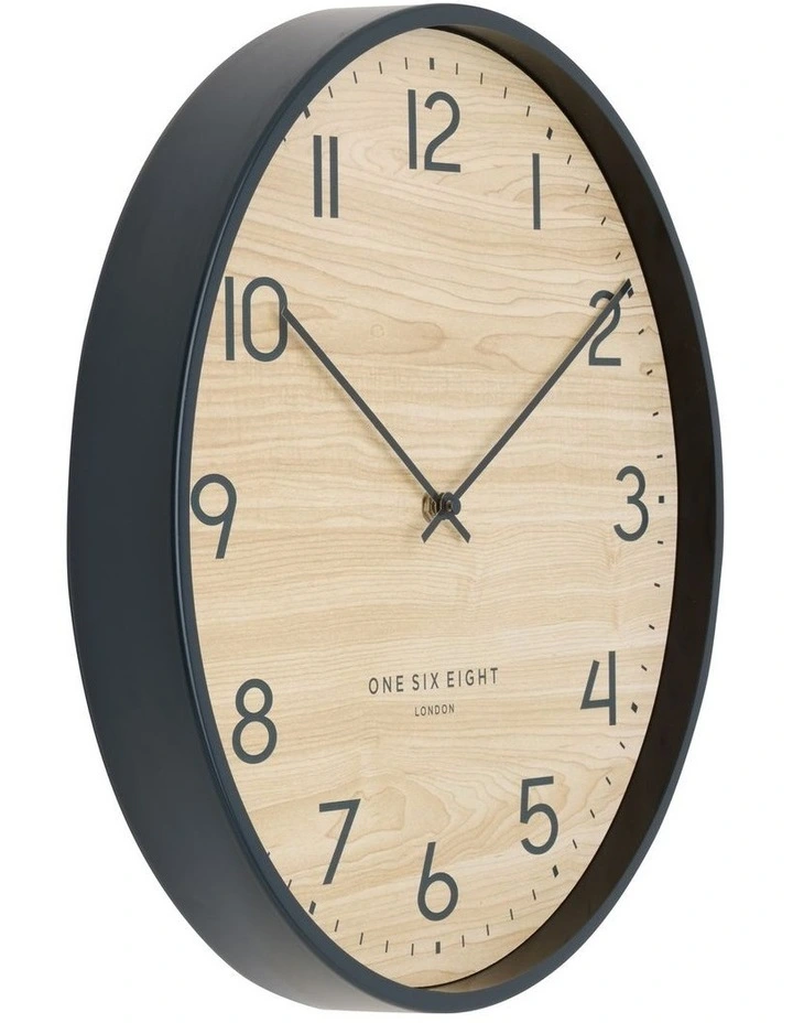 Taylor 40cm Silent Wall Clock in Black