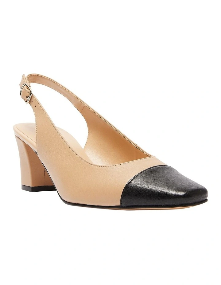 Nikita Heeled Shoes in Black Camel Leather