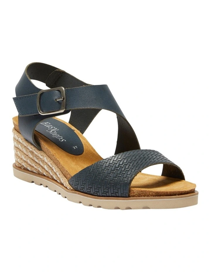 Theo Sandals in Navy Leather