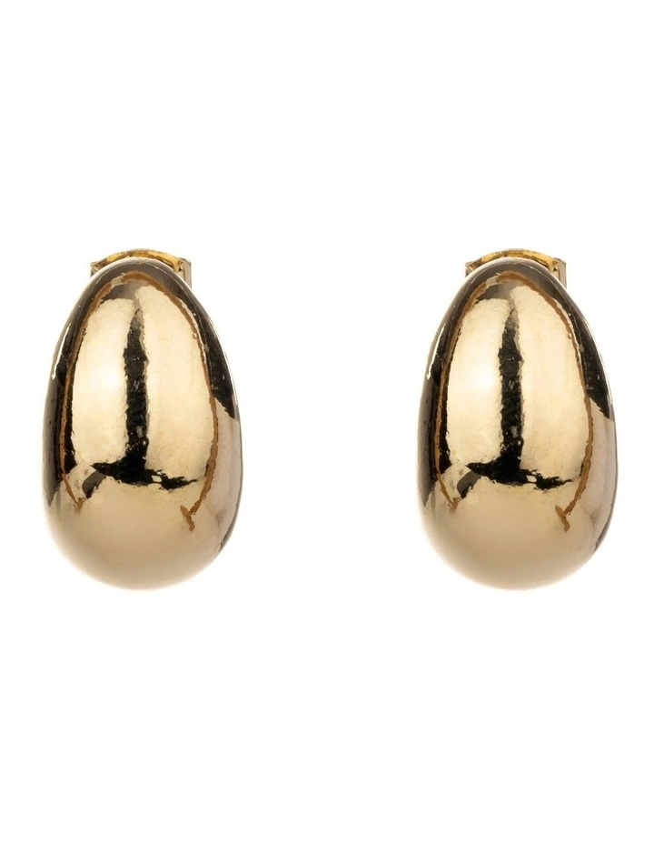 Thick Half Hoop Earring in Gold
