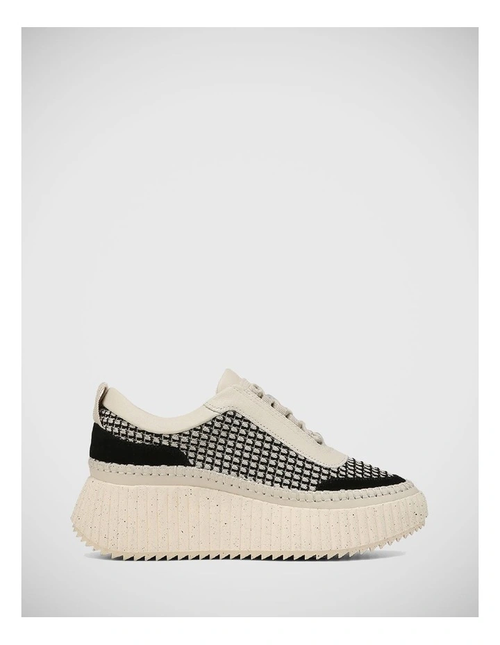 Kylah Suede and Textile Sneaker in Black