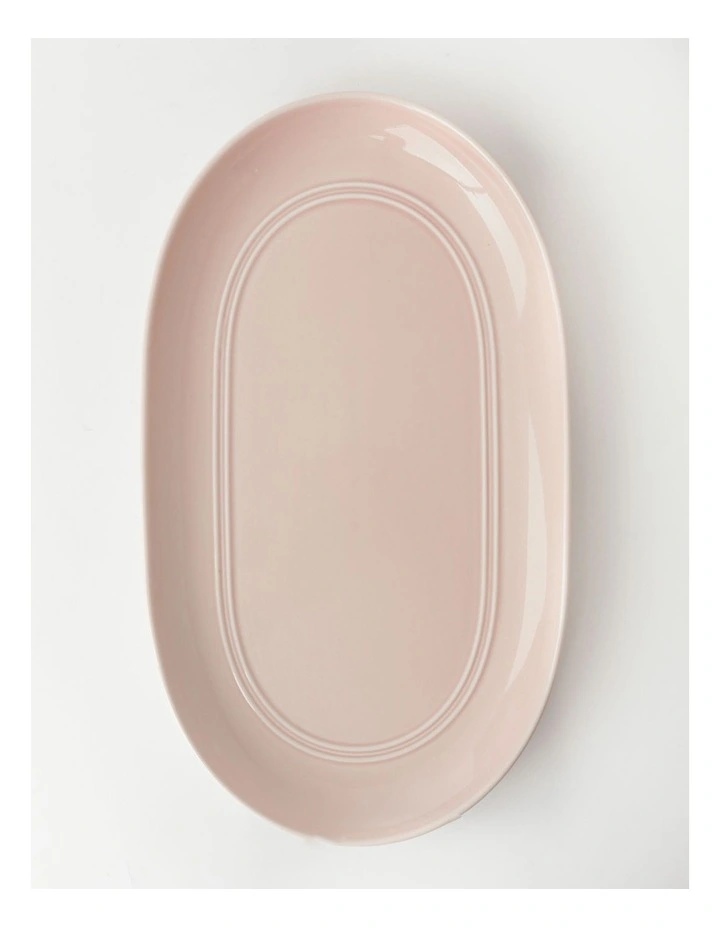 Avenue Oval Platter in Pink