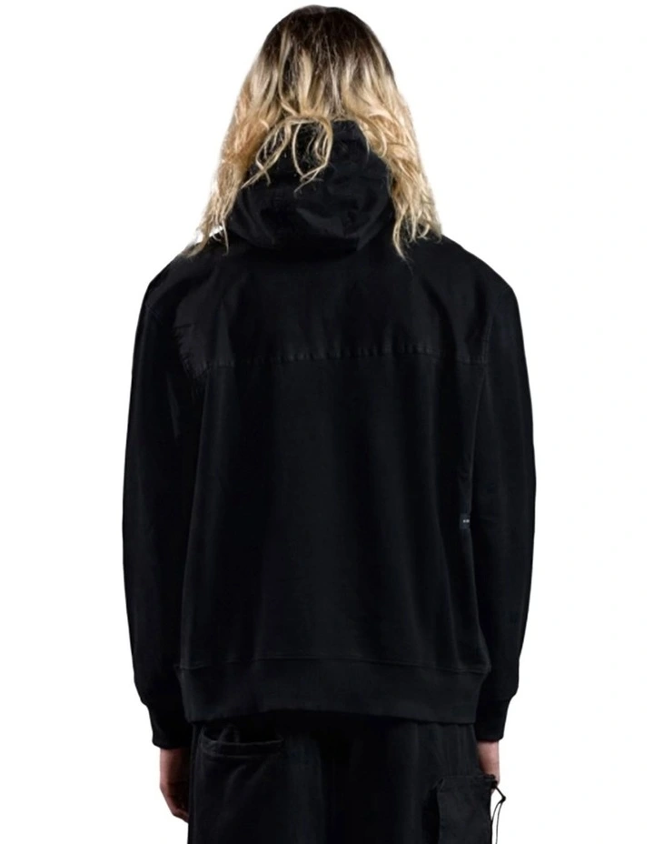 Fragment Pocket Hoodie in Onyx Black
