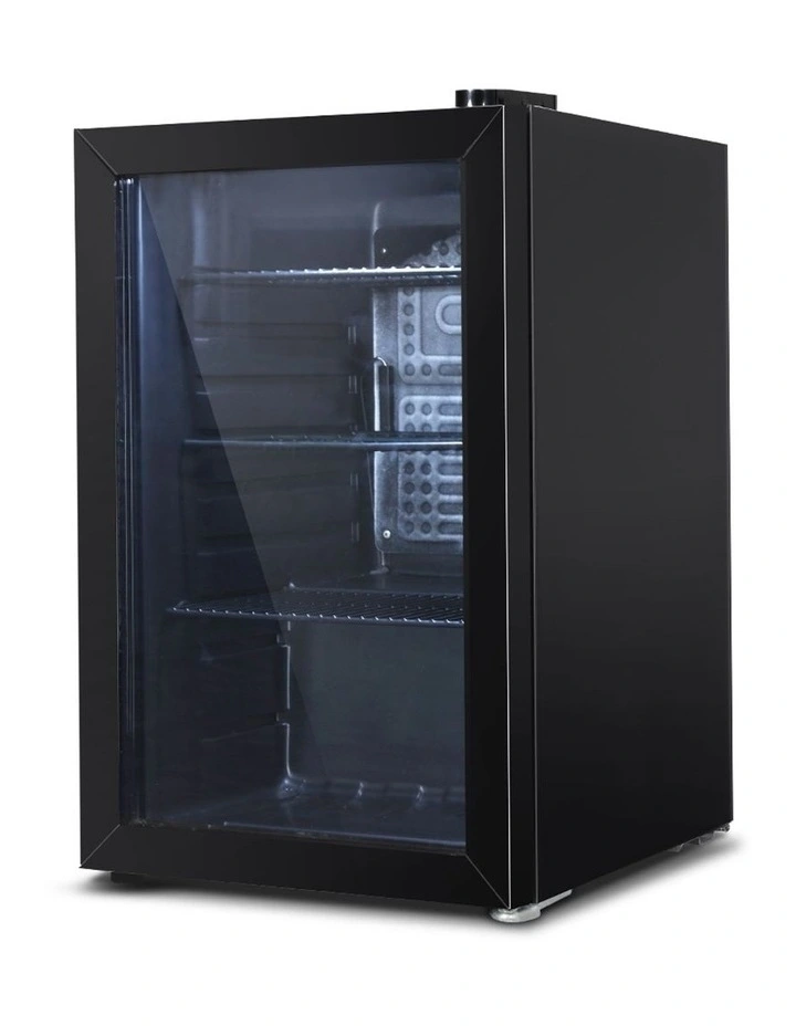 70L Bar Fridge with Glass Door in Light Black