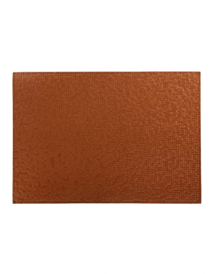 Table Accents Leather Look Mosaic Placemat 43x30cm in Copper