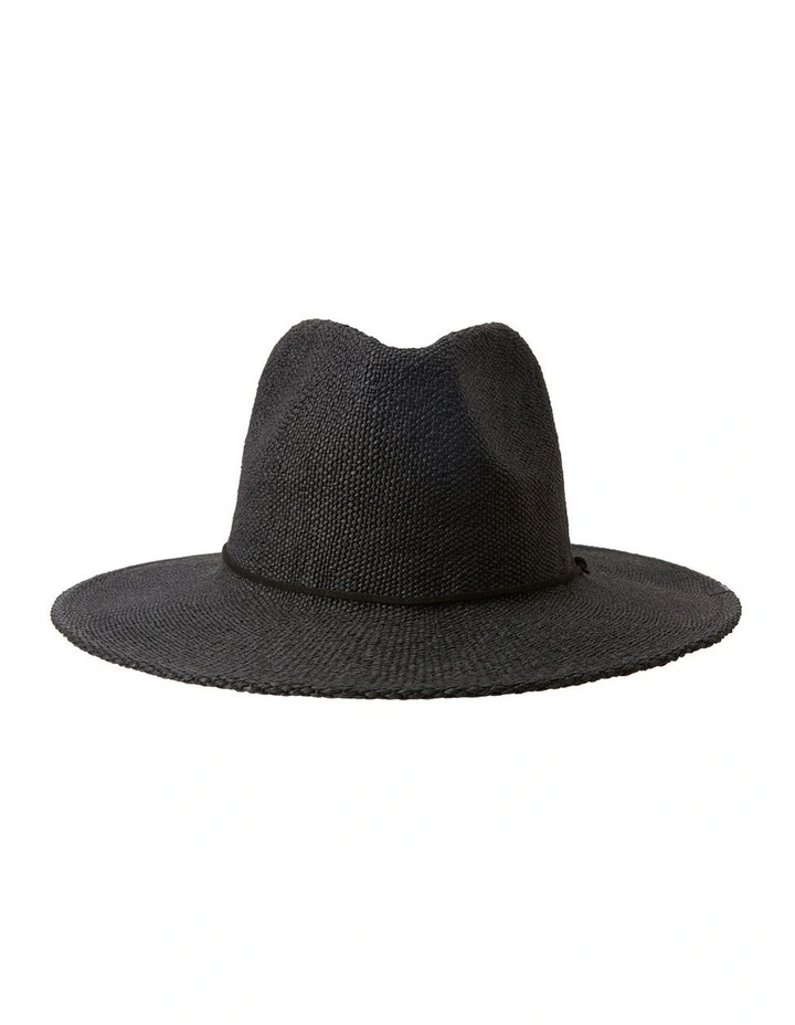 Crushy Straw Hat in Tarmac