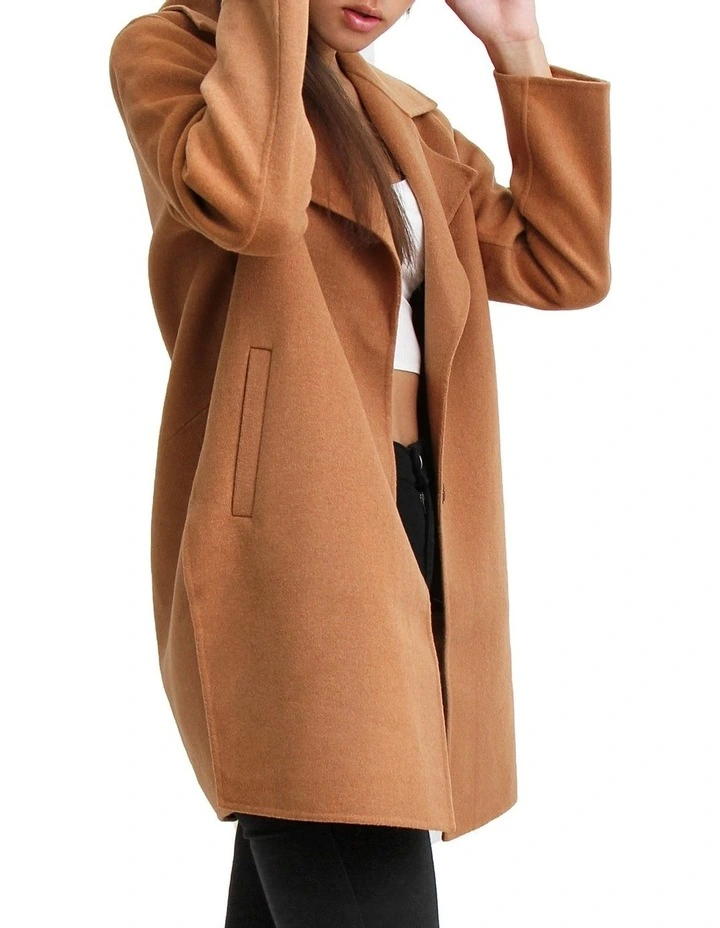 Ex-Boyfriend Camel Wool Blend Oversized Jacket