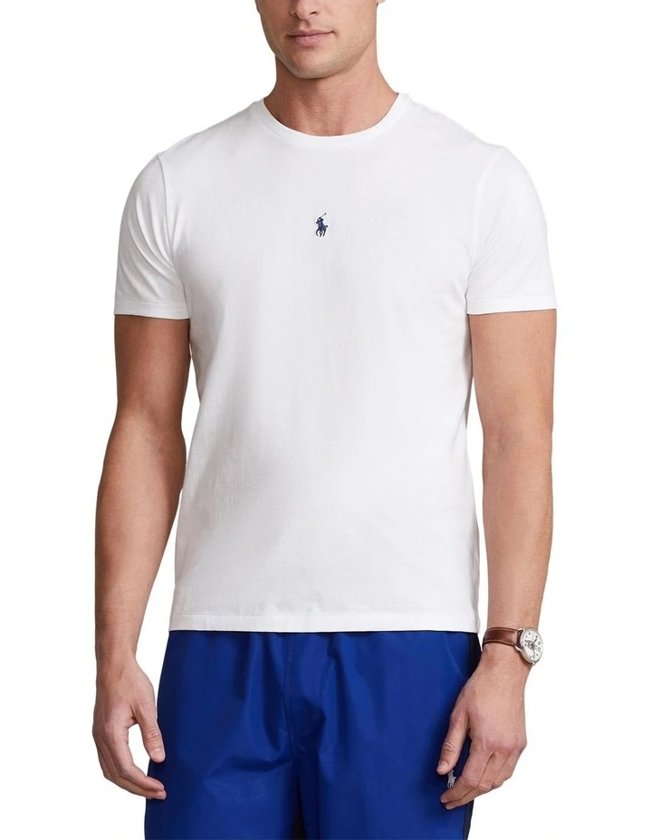 Custom Slim Fit Jersey Crewneck T-shirt in White