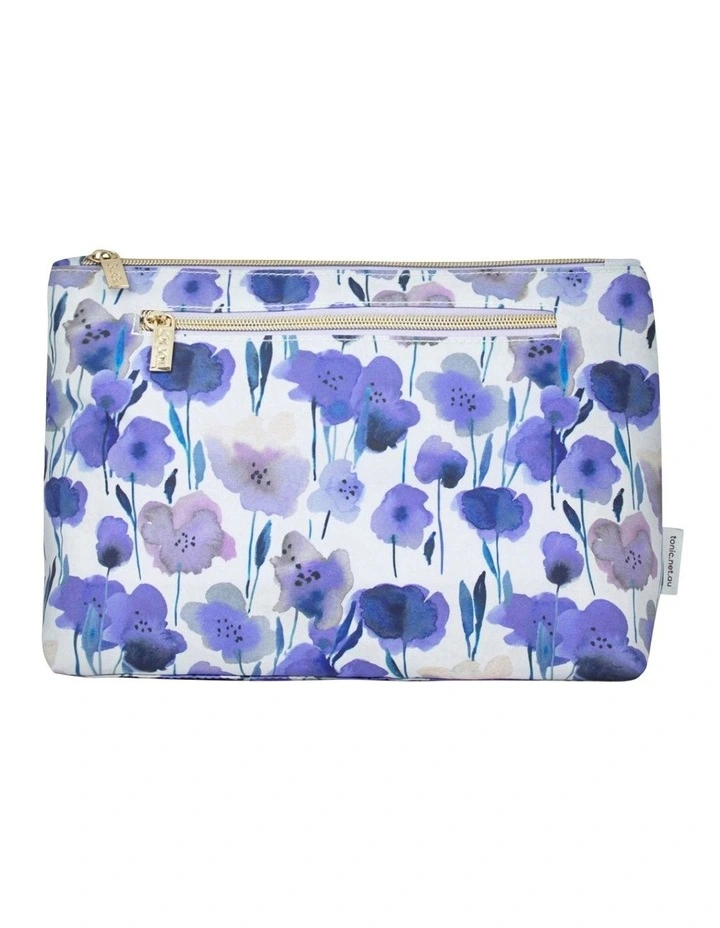 Large Cosmetic Bag in Morning Meadow
