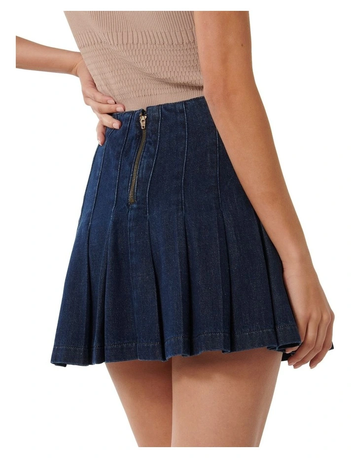 Chelsea Denim Mini Skirt in Blue