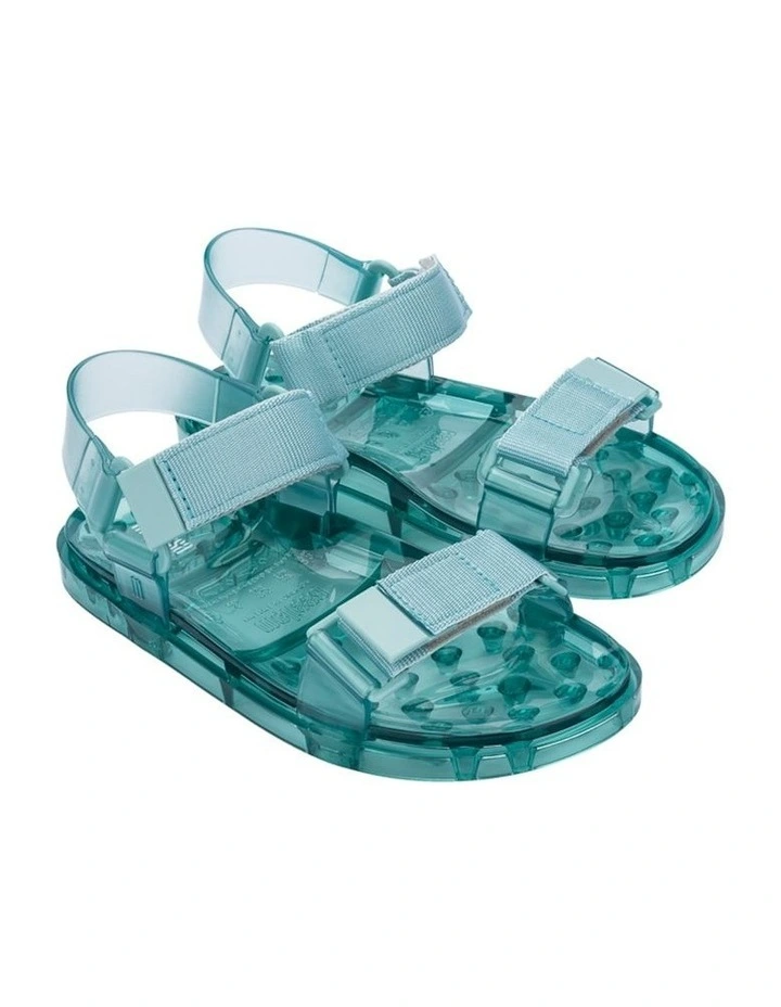 Melissa Papete Wide Sandal in Green Blue
