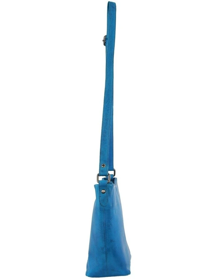 Nappa Leather Cross-Body Bag in Aqua