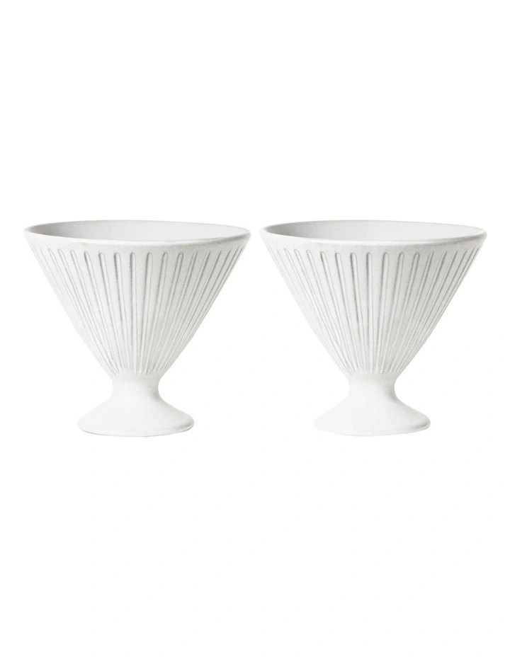 Dessert Story Sundae Pot 2 Pack in White Opaque