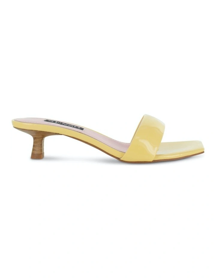 Trina I Heeled Mules in Yellow