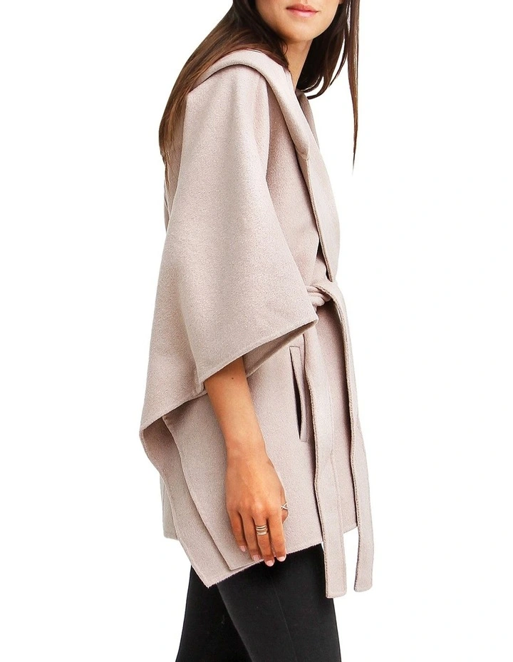 Jackson Landing Wool Blend Cape Coat Sand