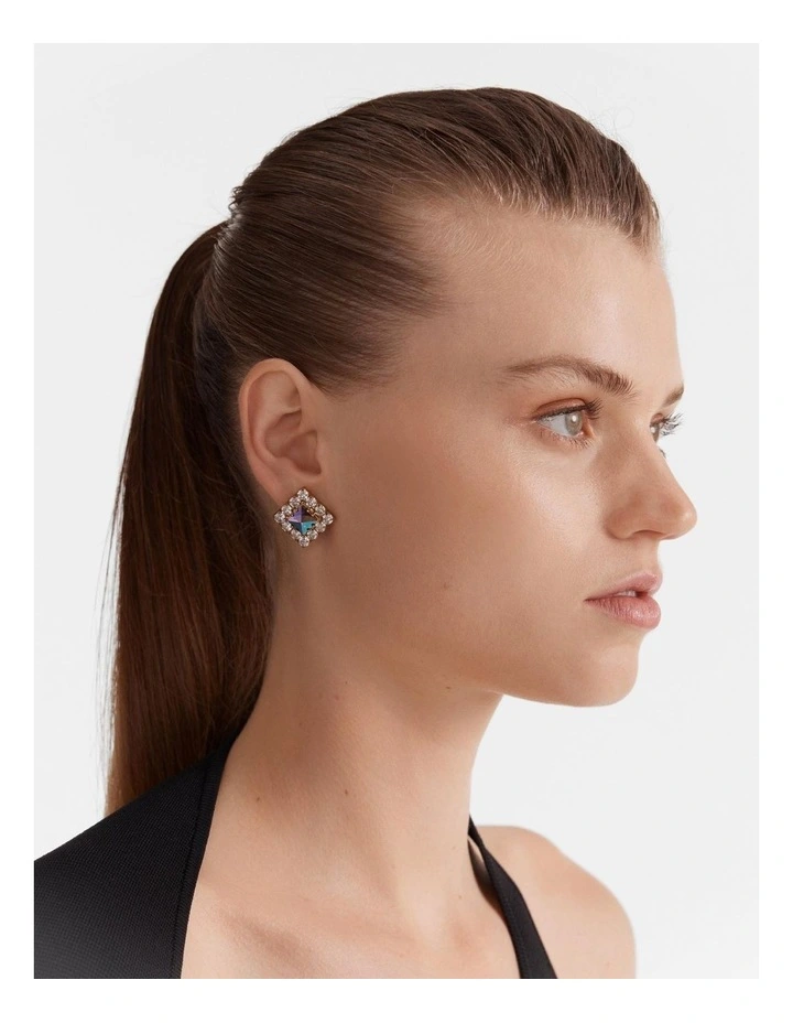 Space Dust Stud Earrings in Gold