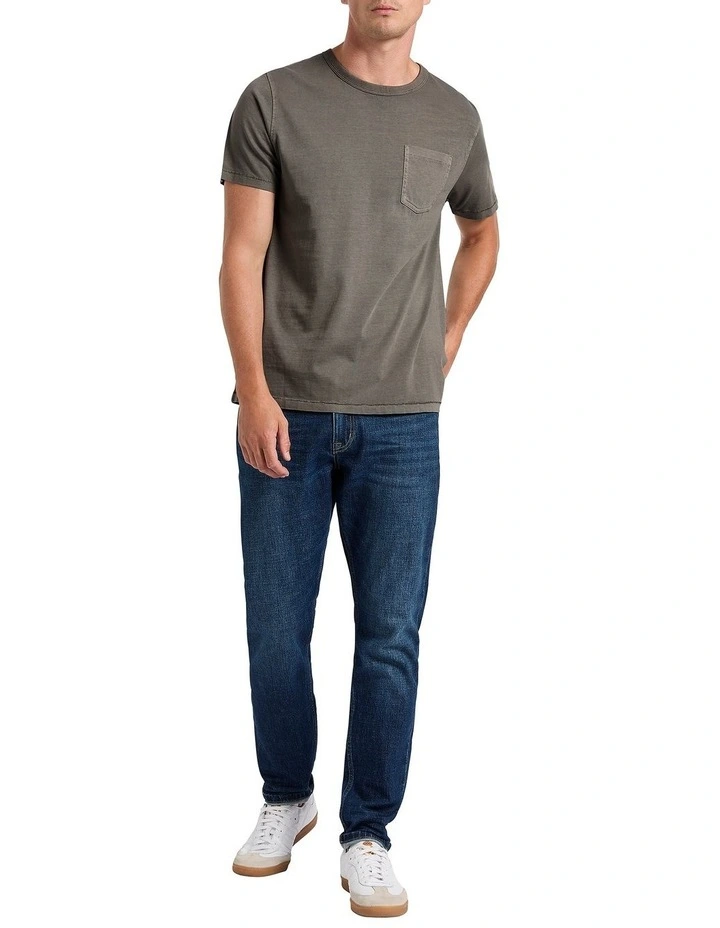 Abel Garment Dye Tee in Shale