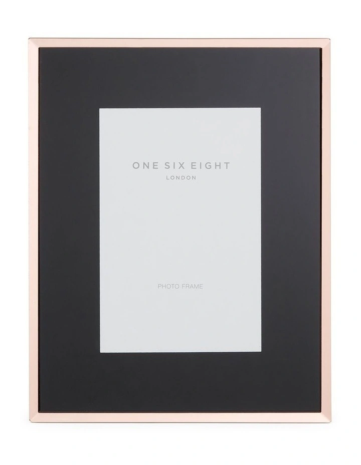 Glass Photo Frame 7x5 Black/Rose Gold