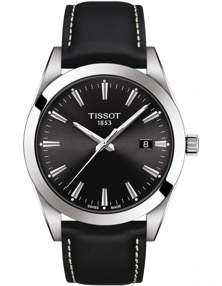 Gentleman T1274101605100 Quartz Watch in Black