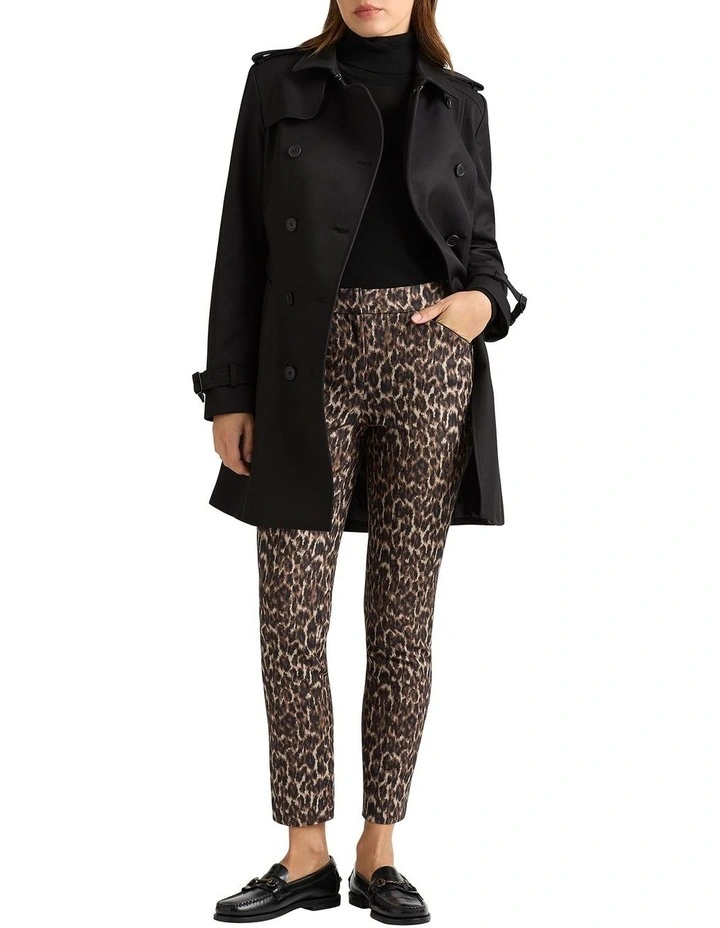 Tillee Compact Cotton Pant in Brown Multi