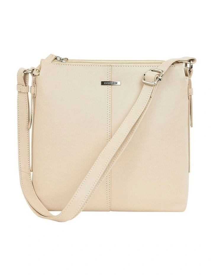 Coast Leather Crossbody Bag in Sand