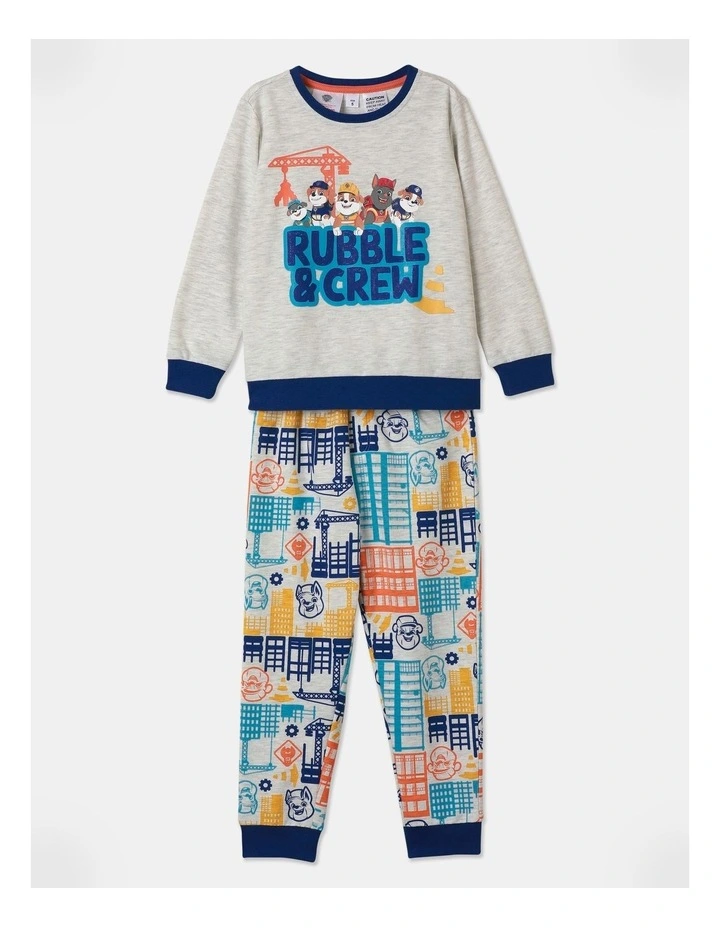 Rubble And Friends Pyjama Set in Grey Marle