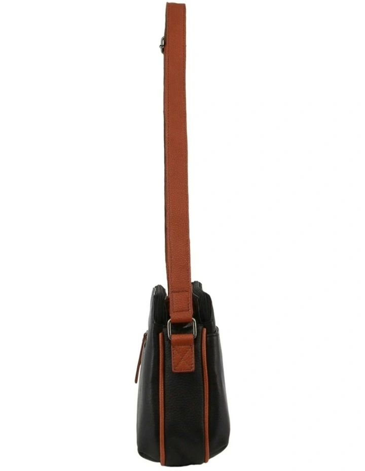 Nappa Leather Cross-Body Bag in Cognac