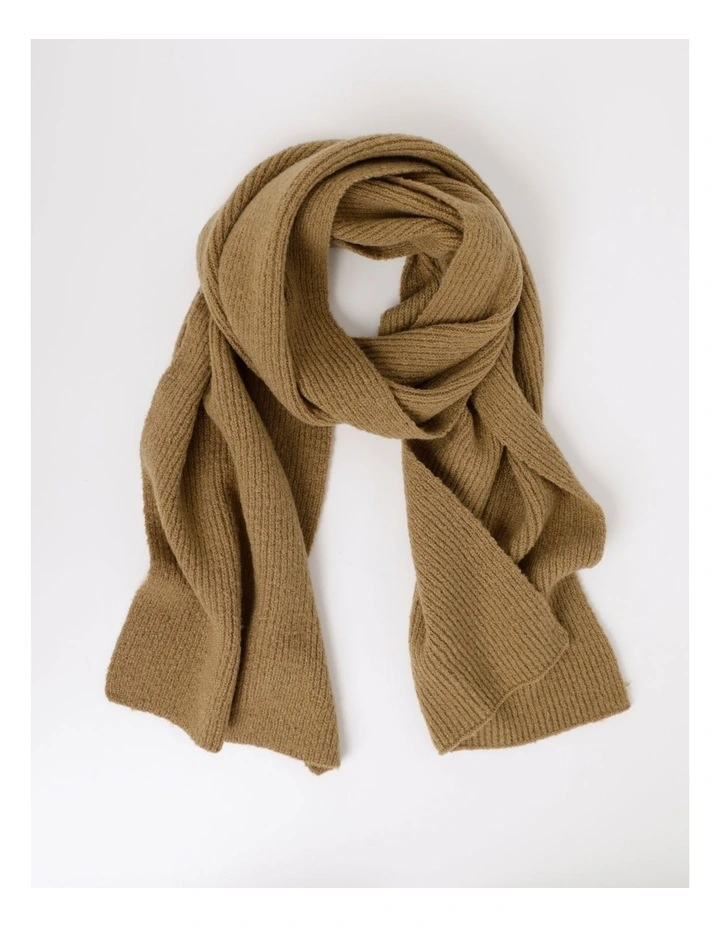 Rib Winter Scarf in Camel