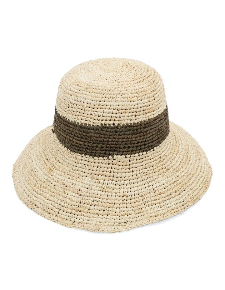 Hellie Crochet Bucket Hat in Natural