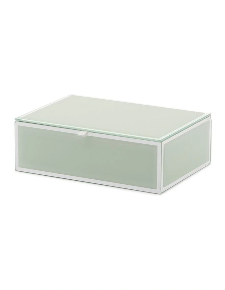SARA Palm Medium Jewellery Box in Pastel Green