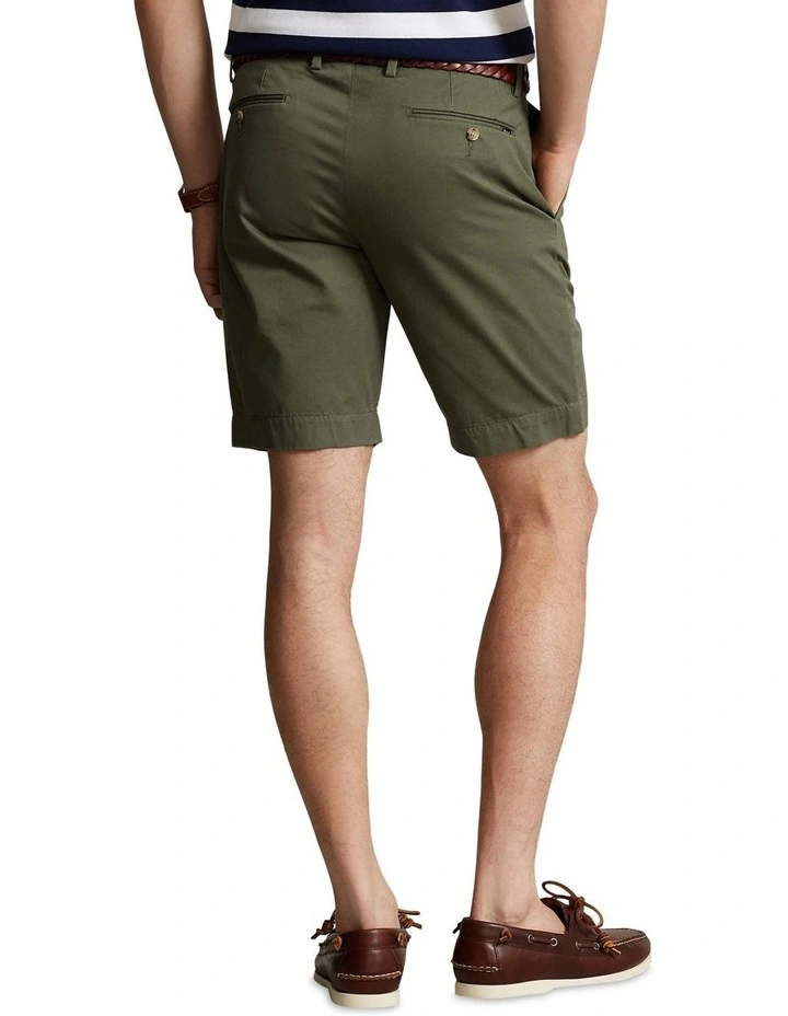 9-Inch Stretch Slim Fit Chino Short in Green