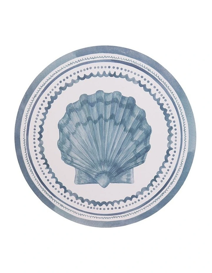 Scallop Round Placemat Set Of 4 Blue