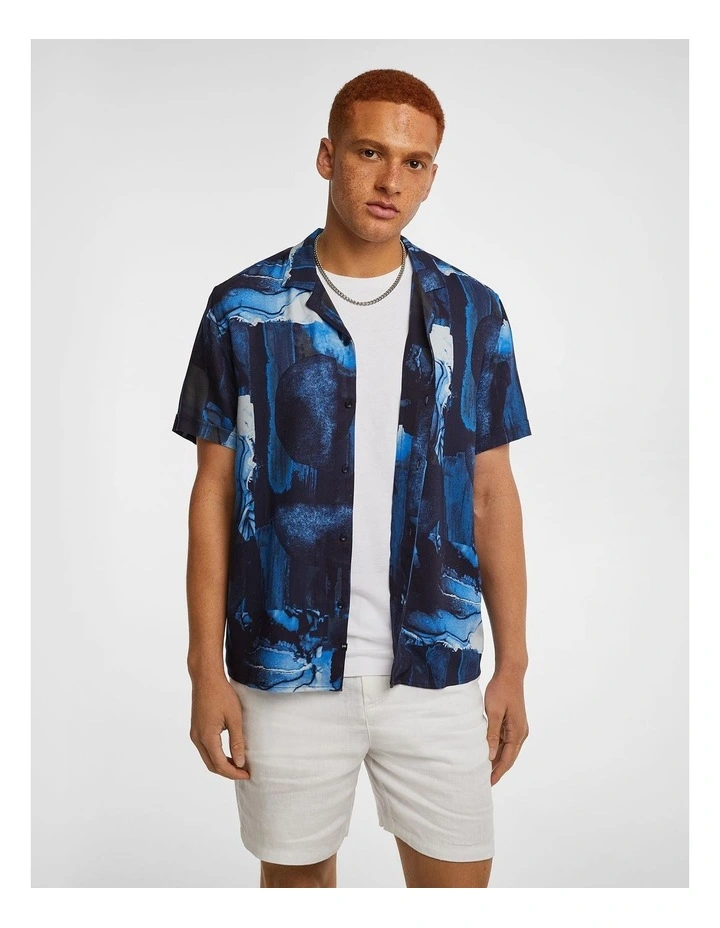 Jose Viscose Shirt in Blue