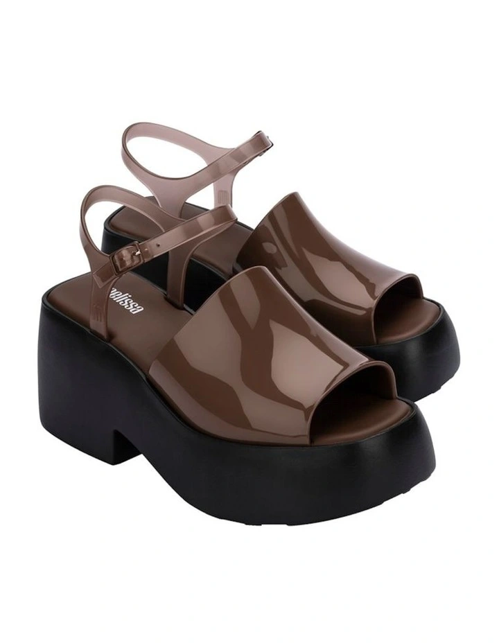 Melissa Pose Heels Sandals in Black/Brown