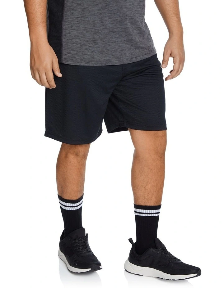 Active Textured Knit Short in Black