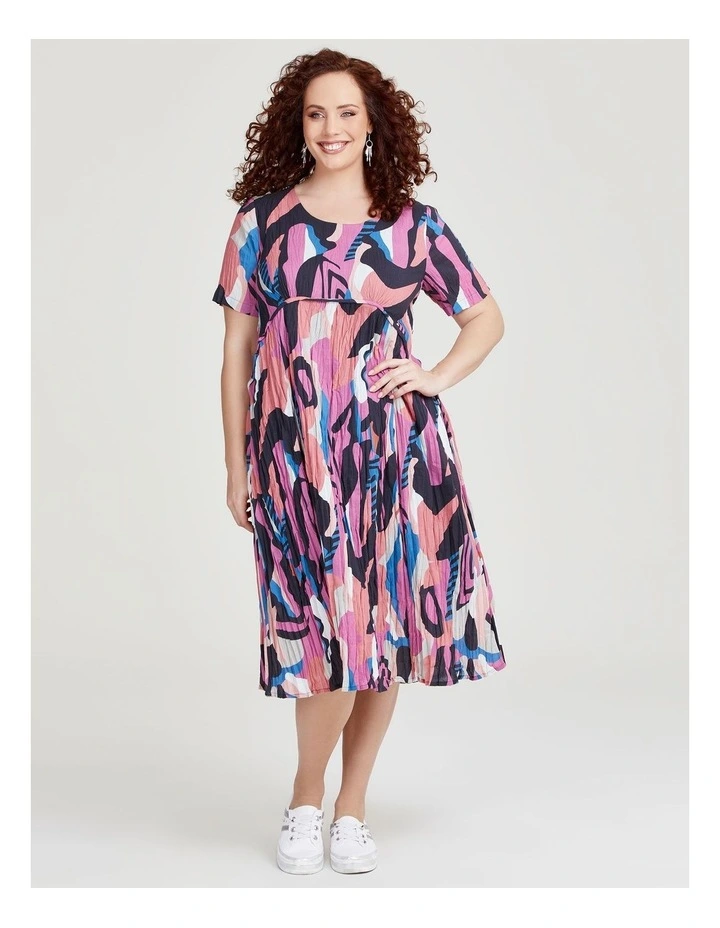 Cotton Gauze Favourite Dress in Blush Print