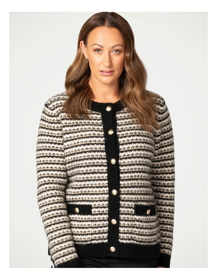 Aveline Boucle Cardigan in Multi