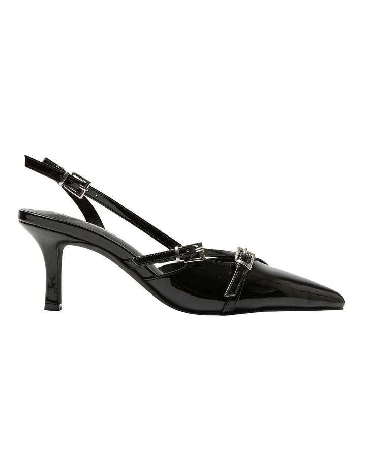 Veronica Heeled Shoes in Black Patent
