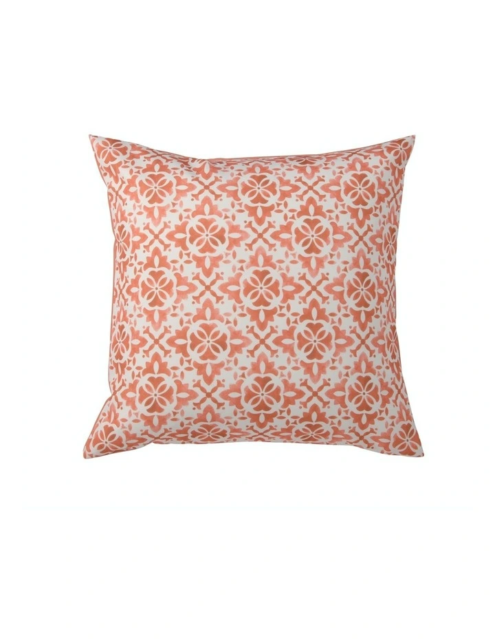 Morocco Printed Outdoor Cushion 50 x 50cm in Coral