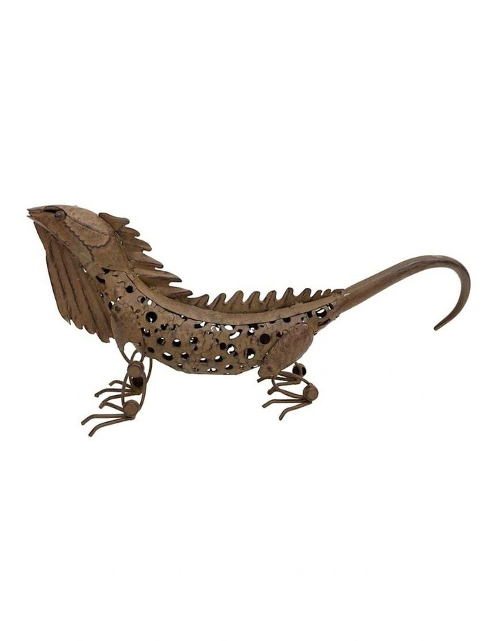 Animal Figurine Australian Bearded Dragon in Rust