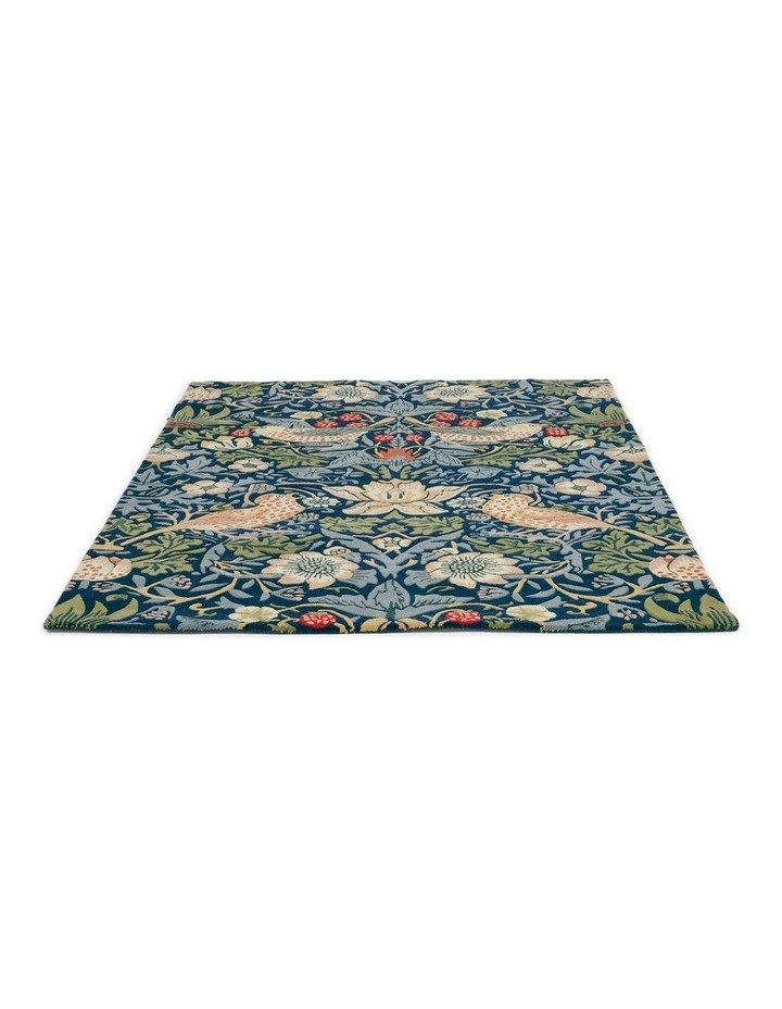 Morris & Co Strawberry Thief Indigo Rug