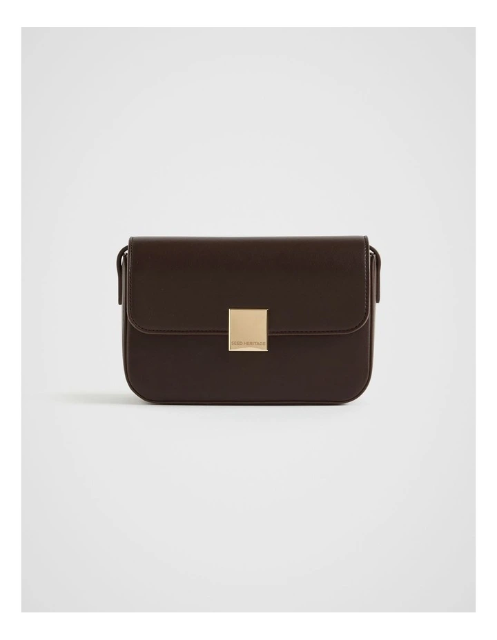 Mini Baguette Crossbody Bag in Dark Espresso