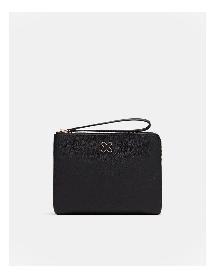 Hendrix Medium Pouch in Black Rose Gold