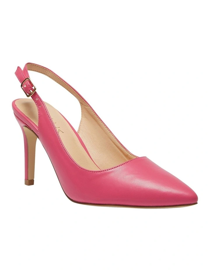 Whiz Heeled Shoes in Pink Smooth