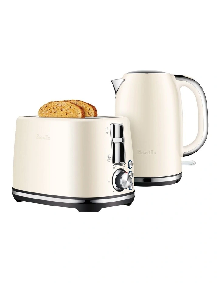The Brunch Set Toaster & Kettle in Cream LKT822CRM2IAN1
