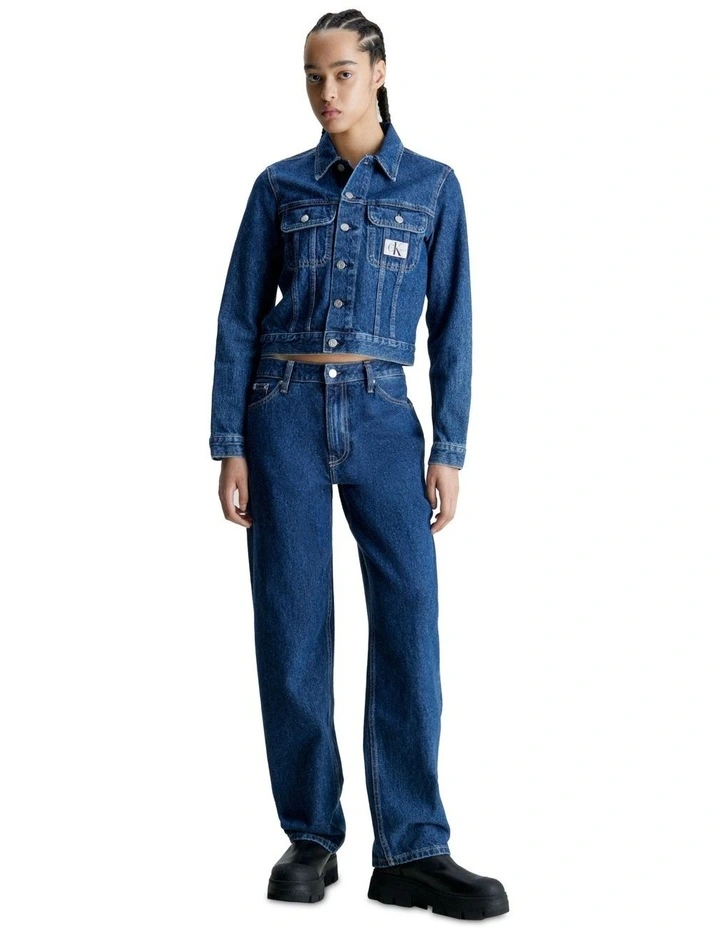 Cropped 90S Jacket inn Denim Medium