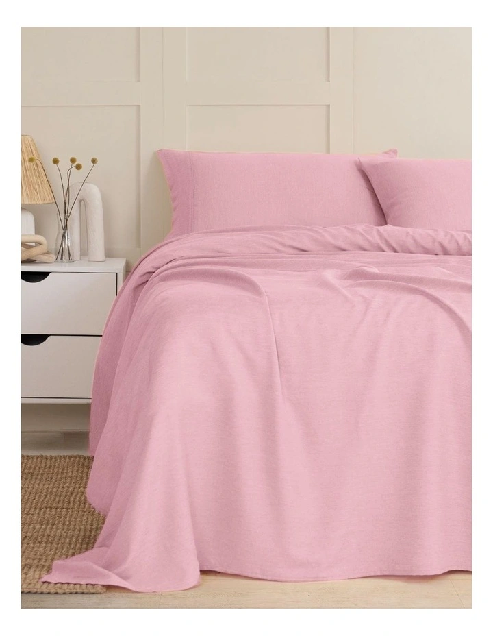 Luxury Linen Queen Sheet Set in Mauve