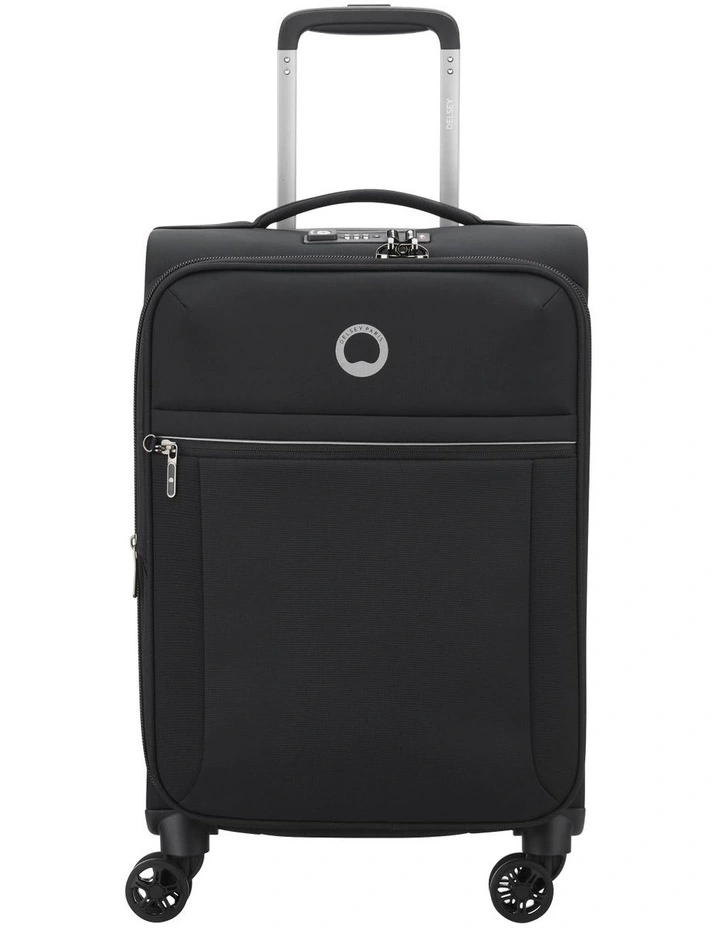 Brochant 2.0 55cm Double Wheels Expandable Cabin Trolley Case in Black
